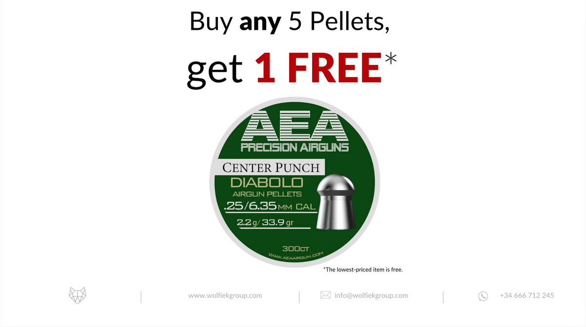 AEA Diabolo Pellets Heavy (+) Round Nose · Cal .25 (6.35mm) · Weight 2.2g (33.9gr)